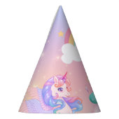 Chapeau de fête en papier de princesse licorne pas (Gauche)