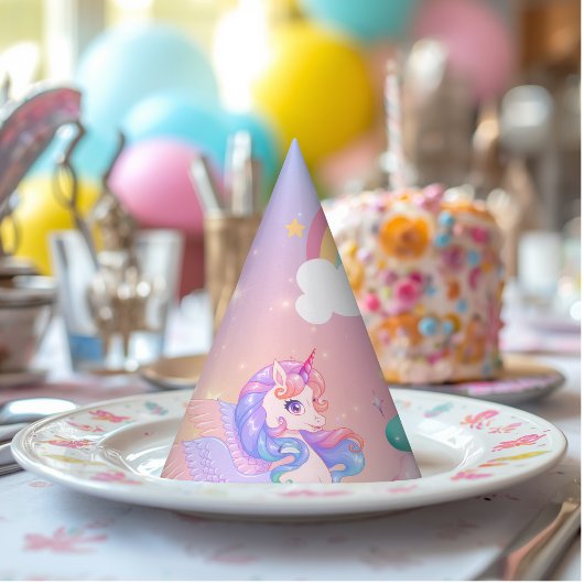 Chapeau de fête en papier de princesse licorne pas