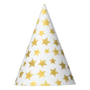 Chapeau de Fête Étoiles Dorées Brillantes 2