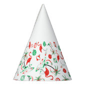 Chapeau de fête multiple flamant rose de Noël roug (Gauche)