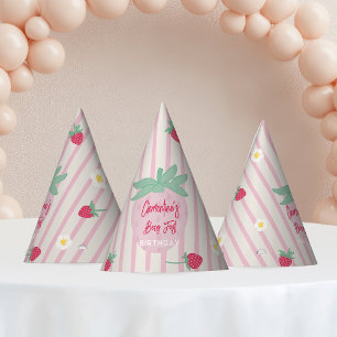 Chapeau de fête pour premier anniversaire Strawber