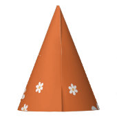Chapeau de fête rétro daisy boho orange brûlé (Dos)