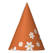 Chapeau de fête rétro daisy boho orange brûlé (Gauche)