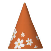 Chapeau de fête rétro daisy boho orange brûlé (Droite)