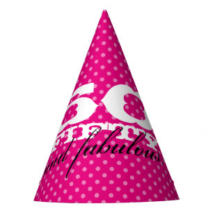 Chapeau de fête rose pour 50 ans, cinquante ans et