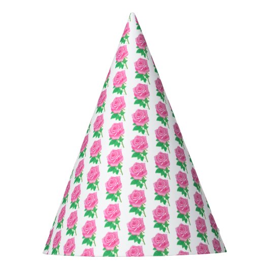 Chapeau de fête Rose Rose (Devant)