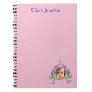 Chapeau de licorne amusant Cheveux violets Cahier