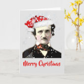 Chapeau de Noël Edgar Allan Poe Carte de flocon de (Fleur jaune)