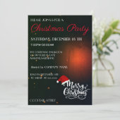 Chapeau de Père Noël branché, Invitation de Noël n (Debout devant)