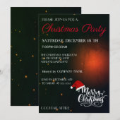 Chapeau de Père Noël branché, Invitation de Noël n (Devant / Derrière)