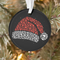 Chapeau de Père Noël Empreinte de Patte Noël Amour