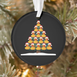 Chapeau de Père Noël en canard en caoutchouc Arbre