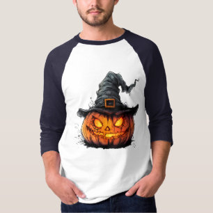 Chapeau de sorcière Citrouille Méchante T-Shirt Ha