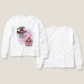 Chapeau de sorcière Hocus Pocus et citrouille rose (Motif Recto et Verso)