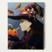 Chapeau de sorcière Steampunk d'automne à engrenag (Dos)