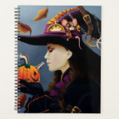 Chapeau de sorcière Steampunk d'automne à engrenag (Devant)