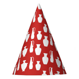 Chapeau en papier à motif de vases grecs anciens