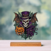Chapeau Haut de Forme Crâne de Halloween Ailes de (Neutre)
