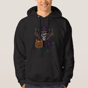 Chapeau Haut de Forme de Crâne de Halloween Ailes