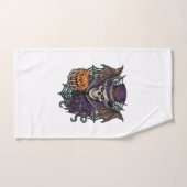 Chapeau Haut de Forme de Crâne de Halloween Ailes (Serviette à main)