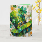 Chapeau pour carte de la Saint-Patrick (Fleur jaune)