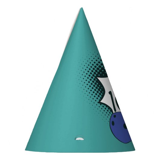 Chapeaux De Fètes 10e Joyeux anniversaire Bleu-Vert Bowling (Gauche)