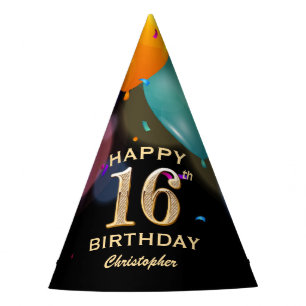 Chapeaux De Fètes 16e fête d'anniversaire Casquette de la partie Bla