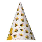 Chapeaux De Fètes 1er anniversaire de l'abeille jaune et rose (Droite)