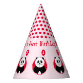 Chapeaux De Fètes 1er anniversaire panda enfants (Devant)