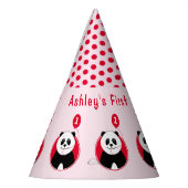 Chapeaux De Fètes 1er anniversaire panda enfants (Gauche)