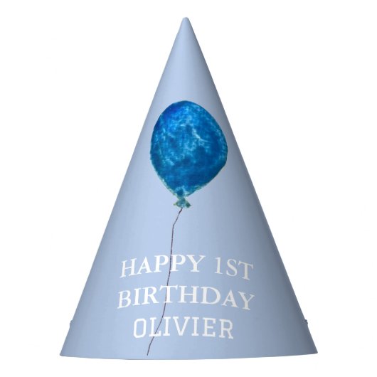 Chapeaux De Fètes 1ère fête d'anniversaire Blue Boy Kids (Devant)
