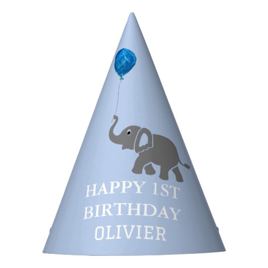 Chapeaux De Fètes 1ère fête d'anniversaire Blue Boy Kids (Devant)