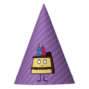 Chapeaux De Fètes 29ème Gâteau d'anniversaire avec des bougies
