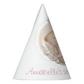 Chapeaux De Fètes 2e anniversaire mignon Teddy Bear Pink Casquettes (Gauche)