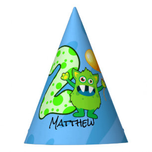 Chapeaux De Fètes 2ème anniversaire de monstre vert