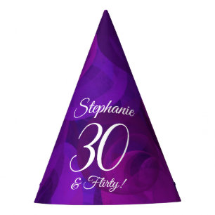 Chapeaux De Fètes 30 et Flirty Elegant Purple Anniversaire