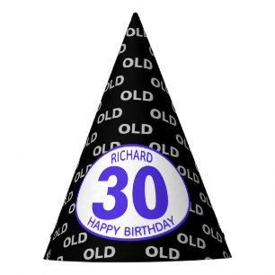 Chapeaux De Fètes 30e anniversaire Black Funny vieux n'importe quel 