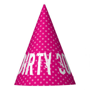 Chapeaux De Fètes 30ème casquette de fête d'anniversaire du rose 3