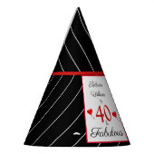 Chapeaux De Fètes 40 et fabuleux 40e anniversaire Photo noir et blan (Gauche)