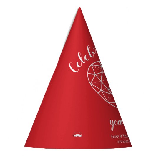 Chapeaux De Fètes 40e anniversaire de mariage de rubis casquettes pe (Gauche)