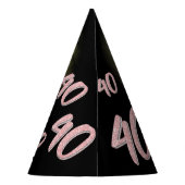 Chapeaux De Fètes 40e anniversaire photo personnalisée parties scint (Dos)