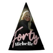 Chapeaux De Fètes 40e anniversaire photo personnalisée parties scint (Devant)