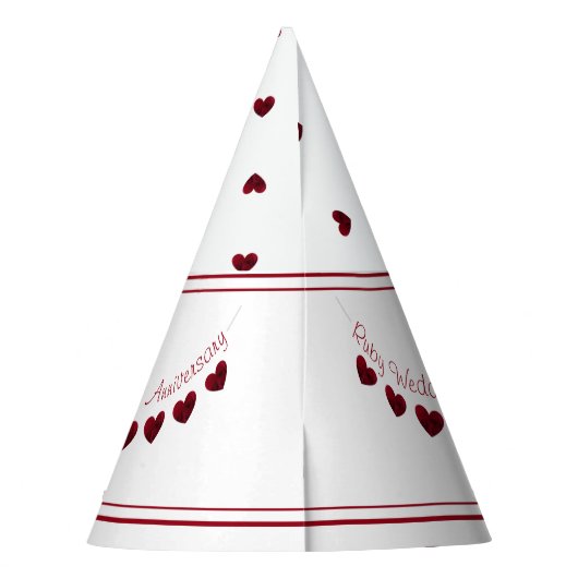 Chapeaux De Fètes 40e casquette de l'anniversaire du Mariage de Ruby (Dos)