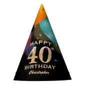 Chapeaux De Fètes 40e fête d'anniversaire Casquette de la fête Black (Devant)