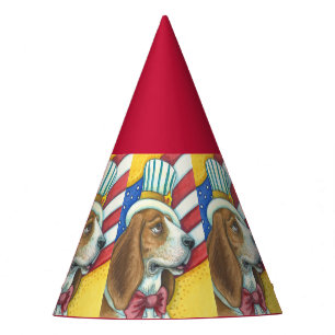 Chapeaux De Fètes 4 juillet BASSET HOUND, CASQUETTE DE CHIEN DE FÊTE