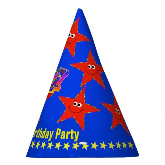 Chapeaux De Fètes 4ème Étoiles de rouge d'anniversaire (Droite)