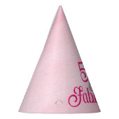 Chapeaux De Fètes 50 & Fabulous Chat, rose et gris, 50e anniversaire (Gauche)