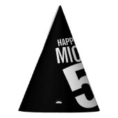 Chapeaux De Fètes 50th birthday photo personalized white black (Gauche)