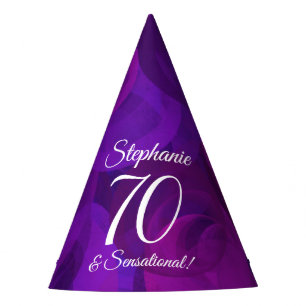 Chapeaux De Fètes 70 & Sensationnel Élégant Violet Anniversaire