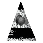 Chapeaux De Fètes 70e anniversaire Numéro Motif Scallops noir/blanc (Droite)